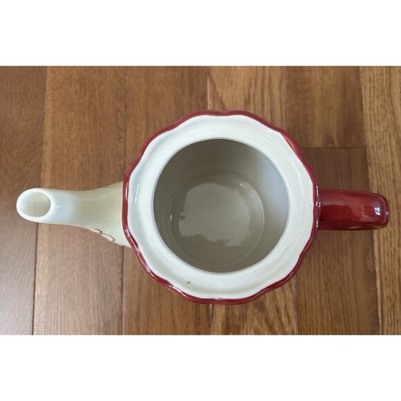 Vintage Pfaltzgraff Pepperberry Holiday Tea Pot & Dessert Plates Hand Painted - Picture 8 of 12